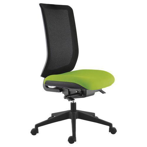 Chaise de bureau Max dossier résille noire assise pistache thumbnail image 1