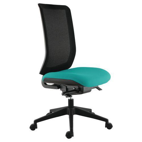 Chaise de bureau Max dossier résille noire assise bleu vert thumbnail image 1