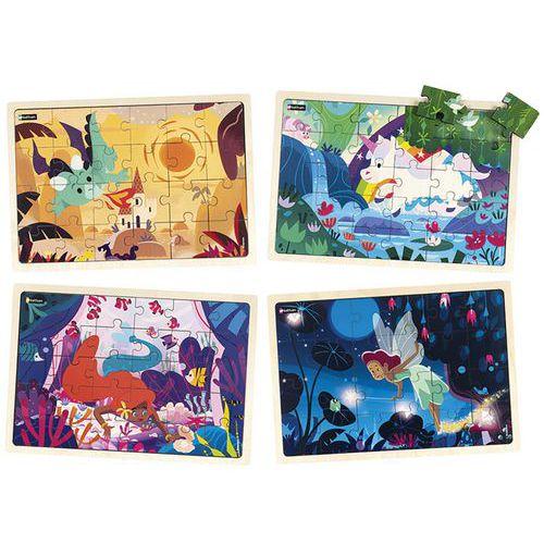 Illustration de : Puzzles bois - univers fantastiques-Nathan