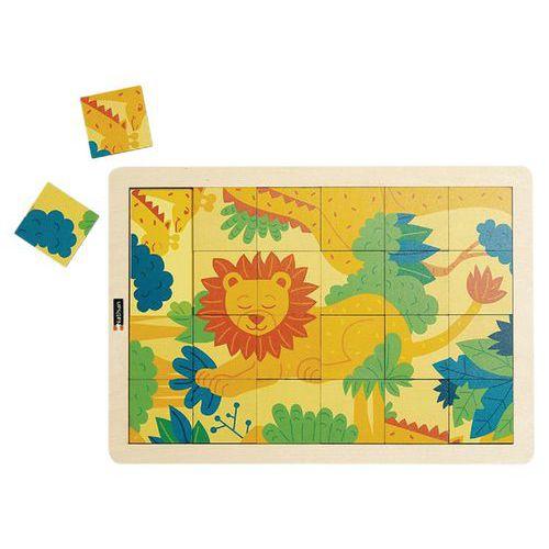 Puzzle bois - les girafes et le lion (24 p) thumbnail image 1