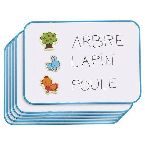 Illustration de : Lot de 6 ardoises blanches magnétiques - Nathan