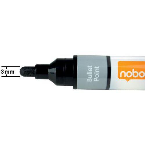 Illustration de : Marqueur effaçable Premium pour tableaux en verre - Lot de 4 Assortis - Nobo