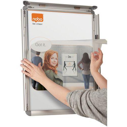 Illustration de : Chevalet porte-affiche clipsable - Nobo