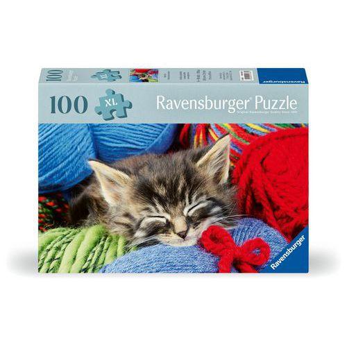 Illustration de : Puzzle 100 pièces XL chaton - Ravensburger