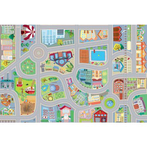 Illustration de : Tapis de jeu la ville vinyle 1x1,50m - Achoka