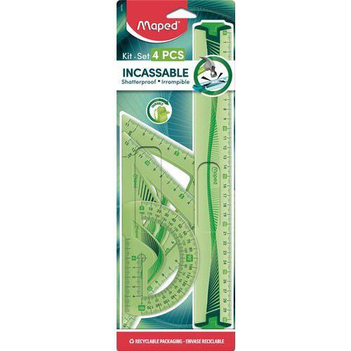 Illustration de : Kit de traçage incassable qualité supérieure - Maped