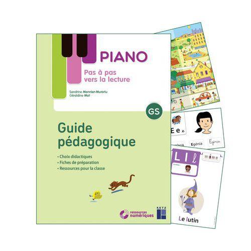 Illustration de : Lecture piano gs guide pédagogique avec 12 posters et cartes