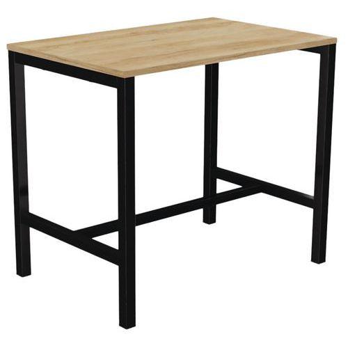 Illustration de : Table haute Astro 120 x 80 cm pied métal