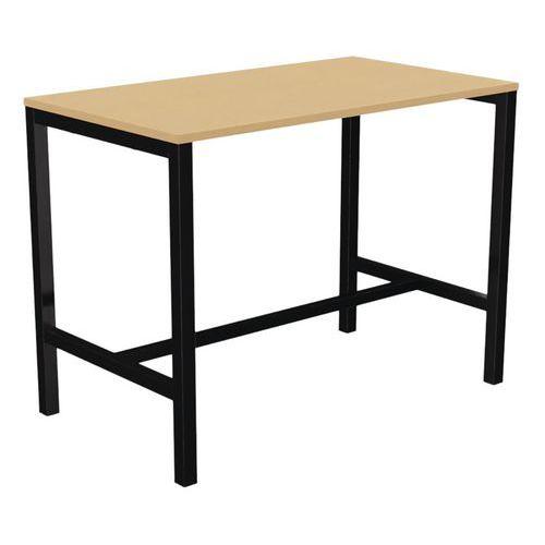 Illustration de : Table haute Astro 140 x 80 cm pied métal