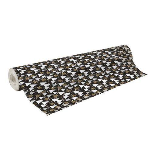Rouleau papier cadeau 60g, 50x0,70m Sapin fond noir thumbnail image 1