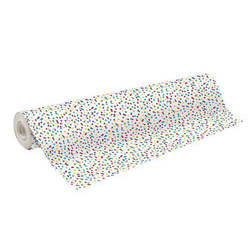 Rouleau papier cadeau 60g, 50x0,7m Pois multicolor thumbnail image 1