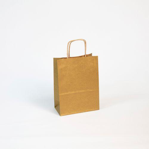 Paquet de 25 sacs kraft lisse 100g, 16x8x21cm, Or thumbnail image 1
