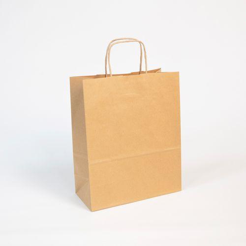 Paquet de 25 sacs kraft vergé 100g, 22x10x27cm brun thumbnail image 1