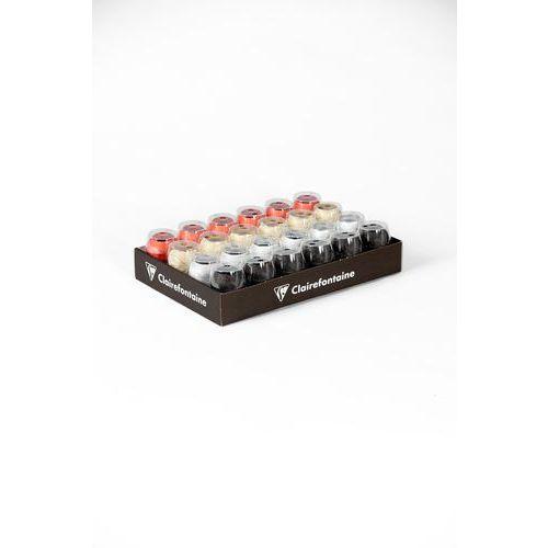 Illustration de : Plateau 24 rubans glitter 10 m x 7 mm - Clairefontaine