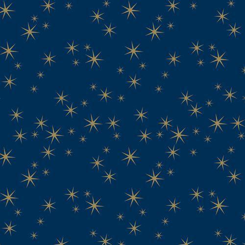 Illustration de : Rouleau papier cadeau 60g 50x0,70m Etoiles or - Clairefontaine