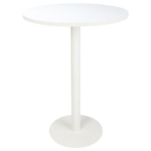 Table de réunion haute Easy Office pied métal Ø 80 cm Blanc - Manutan Expert thumbnail image 1
