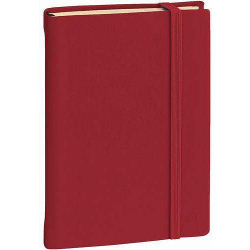 Carnet de note 15 ligné en soie avec élastique bordeaux thumbnail image 1
