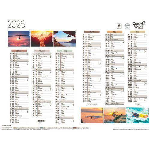 Calendrier 2026 12 mois Sport Fantaisie - Quo Vadis thumbnail image 1