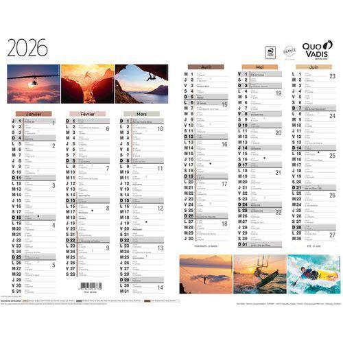 Calendrier 2025 12 mois Sport Fantaisie - 43x33,5cm thumbnail image 1