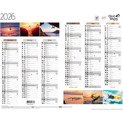 Calendrier 2025 12 mois Sport Fantaisie - 27x21 cm thumbnail image 1
