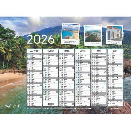 Lot de 10 Calendrier fantaisie fr evasion par 10 - 55x40,5cm thumbnail image 1