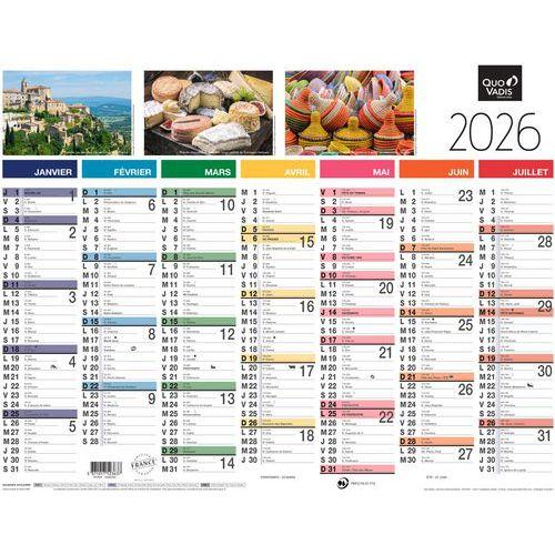 Lot de 10 Calendrier fantaisie fr tradition par 10 - 27x21cm thumbnail image 1