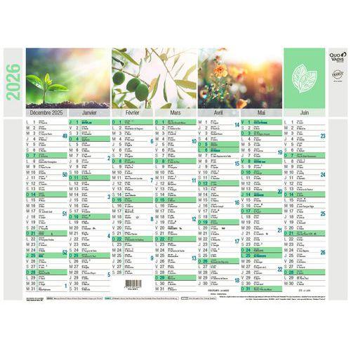 Lot de 10 Calendrier banque recyclé fr equology par 10 - 55x40,5cm thumbnail image 1