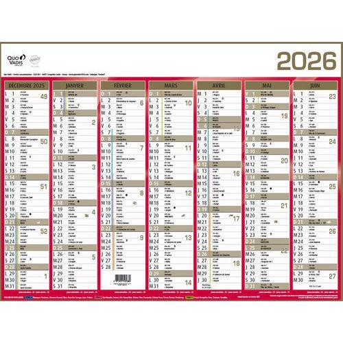 Lot de 10 Calendrier banque fr or par 10 - 55x40,5cm thumbnail image 1