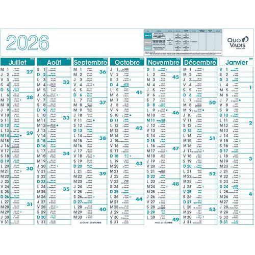 Illustration de : Calendrier banque Classic - 55x43 cm - Année 2026 - Quo Vadis