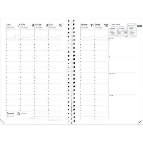 Illustration de : Agenda semainier Ministre Club spiralé - 16x24 cm - 2026 - Quo Vadis