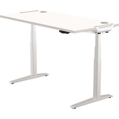 Bureau réglable Levado -Piètement gris Plateau 180cm Gris thumbnail image 1