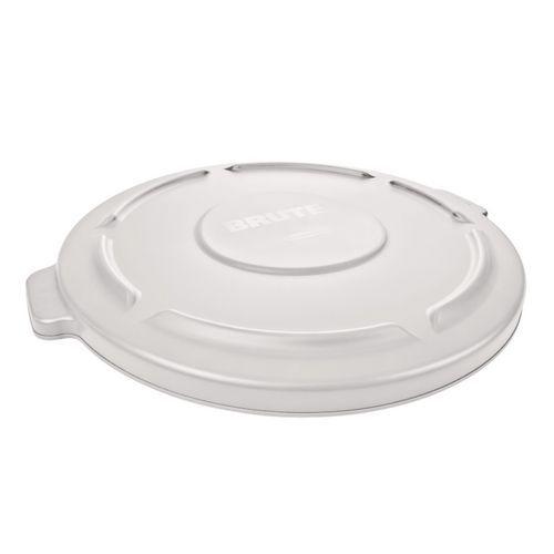 Illustration de : Couvercle plat pour conteneur rond Brute de 76L - Rubbermaid