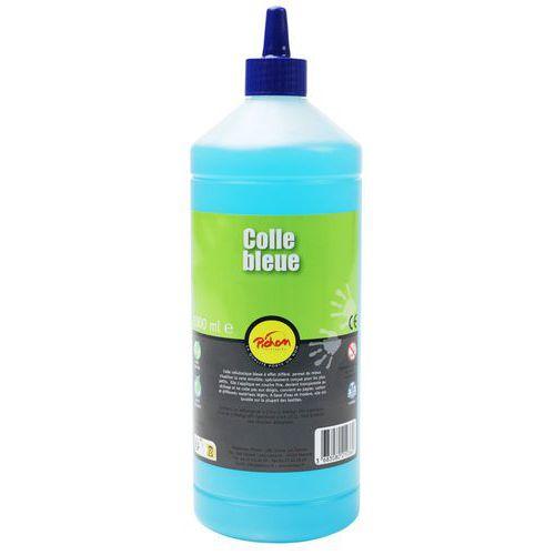 Illustration de : Flacon de 1 litre colle bleue - Pichon