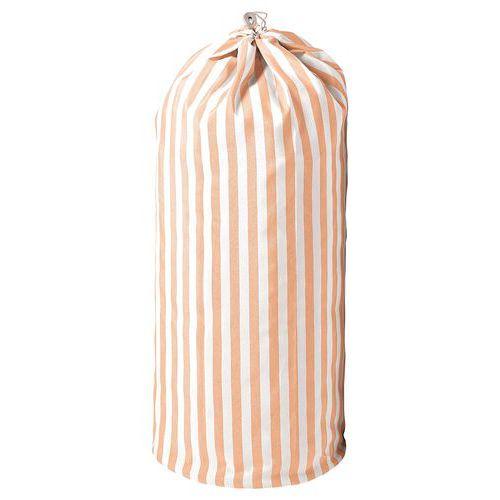 Sac à linge forme marin à fond rond - Modèle 805 - Rayé blanc orange thumbnail image 1