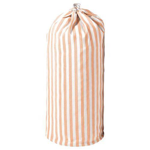 Lot de 6 sacs à linge forme marin fond rond-Mod.805-Rayé blanc orange thumbnail image 1