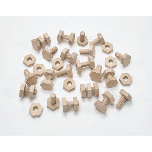 Écrou et boulon en bois- Développement motricité fine- Hope Education -Lot de 20 thumbnail image 1