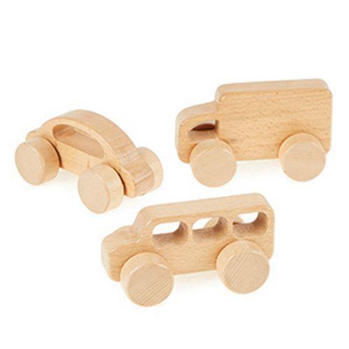 Véhicule en bois - 3 pièces : Bus, Voiture, Camion - Hope Education thumbnail image 1
