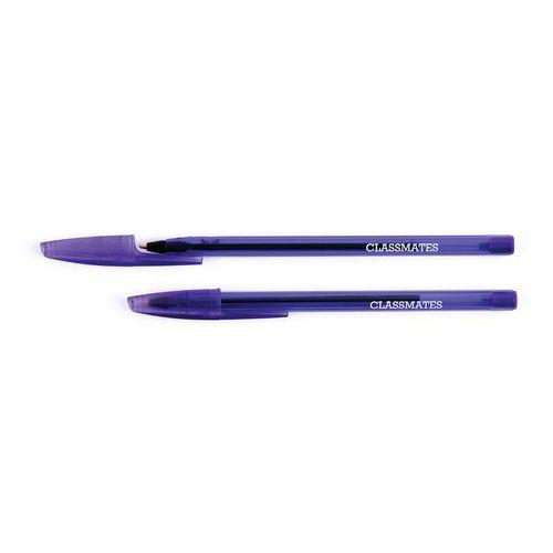 Stylo à bille - Design élégant - Classmates - Violet - Lot de 50 thumbnail image 1