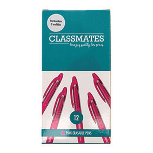 Stylo roller effaçable Classmates - Rose - Lot de 12 thumbnail image 1