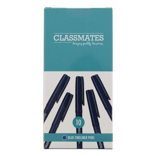 Stylo feutre fin Classmates - Bleu - Lot de 10 thumbnail image 1