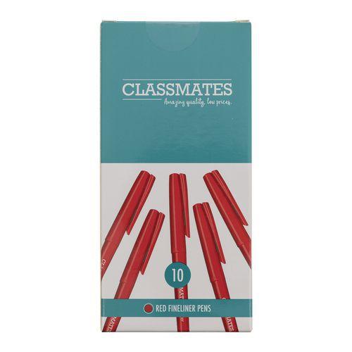 Stylo feutre fin Classmates - Rouge - Lot de 10 thumbnail image 1