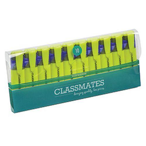 Surligneur jaune vif - Pointe biseautée 5mm - Classmates - Lot de 10 thumbnail image 1