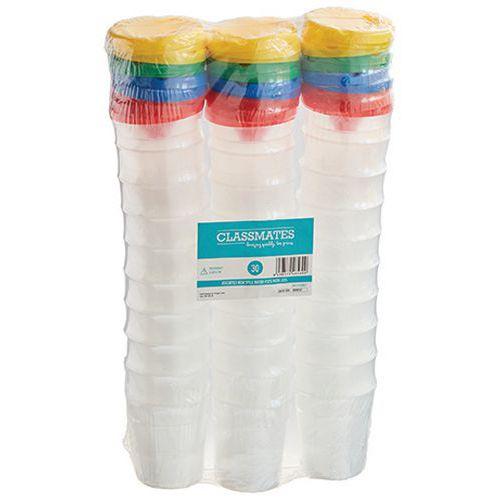 Illustration de : Pot antiverse pour peinture - Lot de 30 - Empilables - Classmates