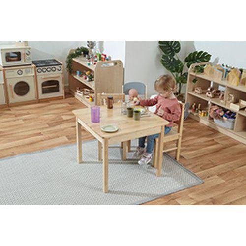 Illustration de : Chaise haute pour poupée en bois blanc et gris - Hope Education