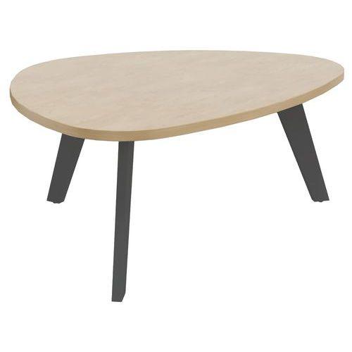 Table basse Galet 100x90 cm Chêne Clair/Carbone thumbnail image 1