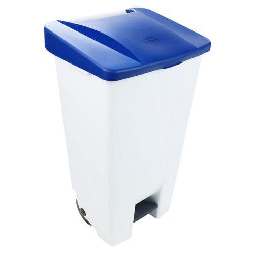 Illustration de : Poubelle mobile à pédale - tri sélectif 120 L - Manutan Expert