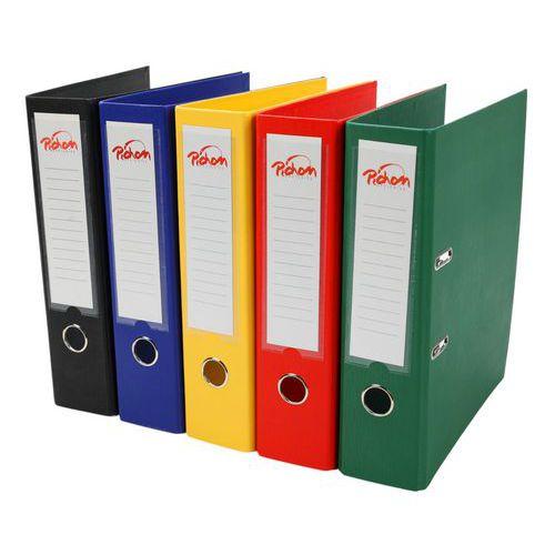 Illustration de : Classeur à levier plastique A4 dos 75 mm avec œillets blocage - Pichon