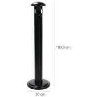 Cendrier colonne sur socle Manutan - 11L - Noir thumbnail image 2