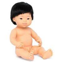 Bébé garçon asiatique cheveux syndrome down 38 cm - Miniland thumbnail image