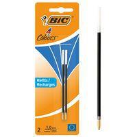 Recharge stylo BIC 4 couleurs pointe moyenne 1 mm bleu thumbnail image